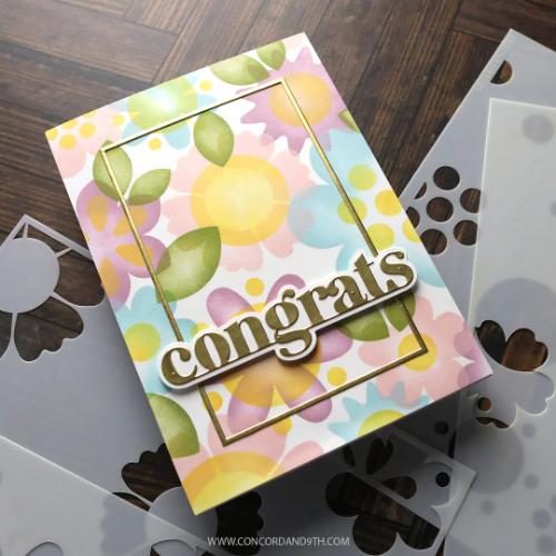 Concord & 9th Blissful Blooms Stencil Pack