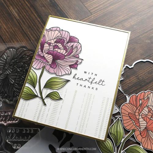 Concord & 9th Long Line Roses Stamp and Die Bundle