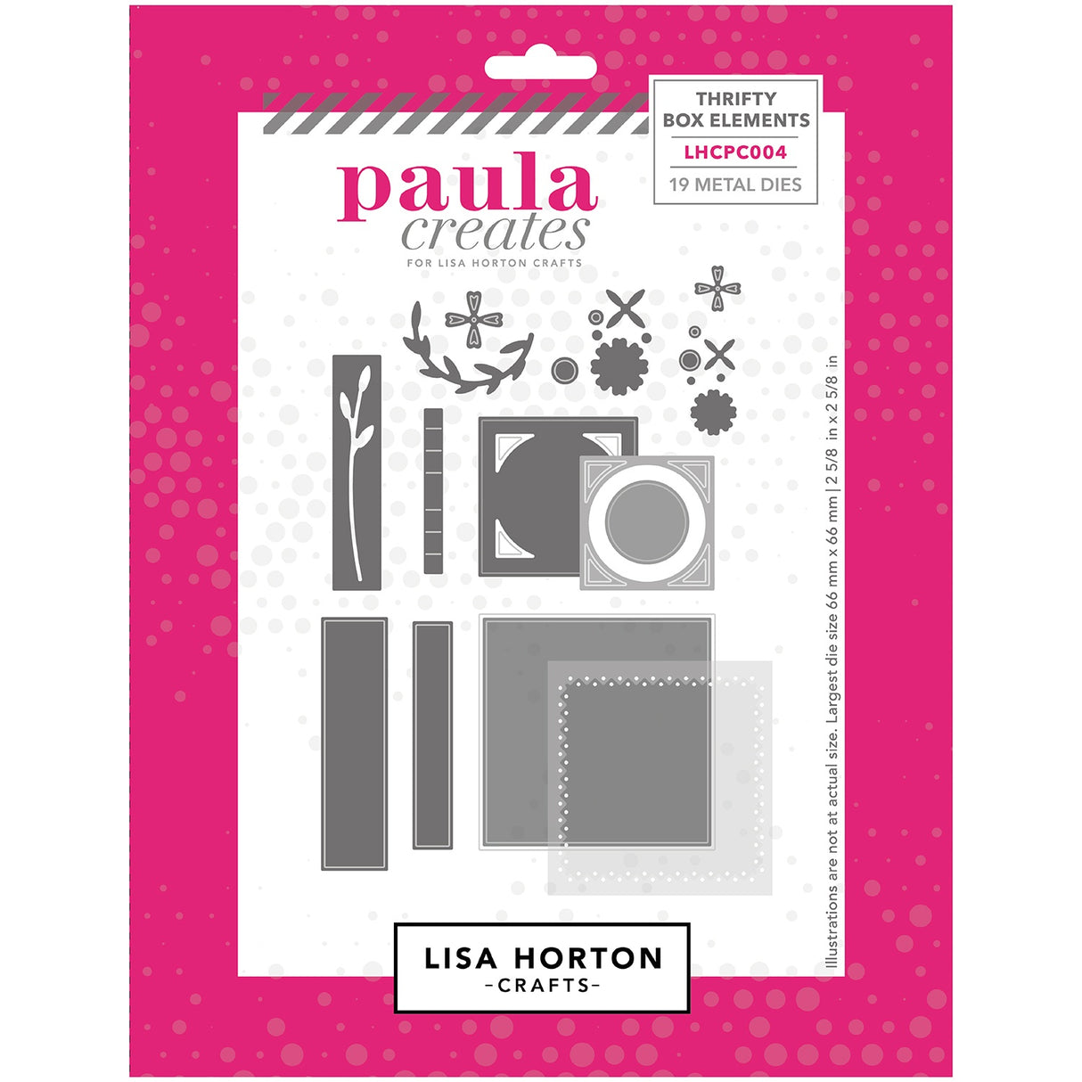 Lisa Horton Crafts Paula Creates Die Set Thrifty Box Elements