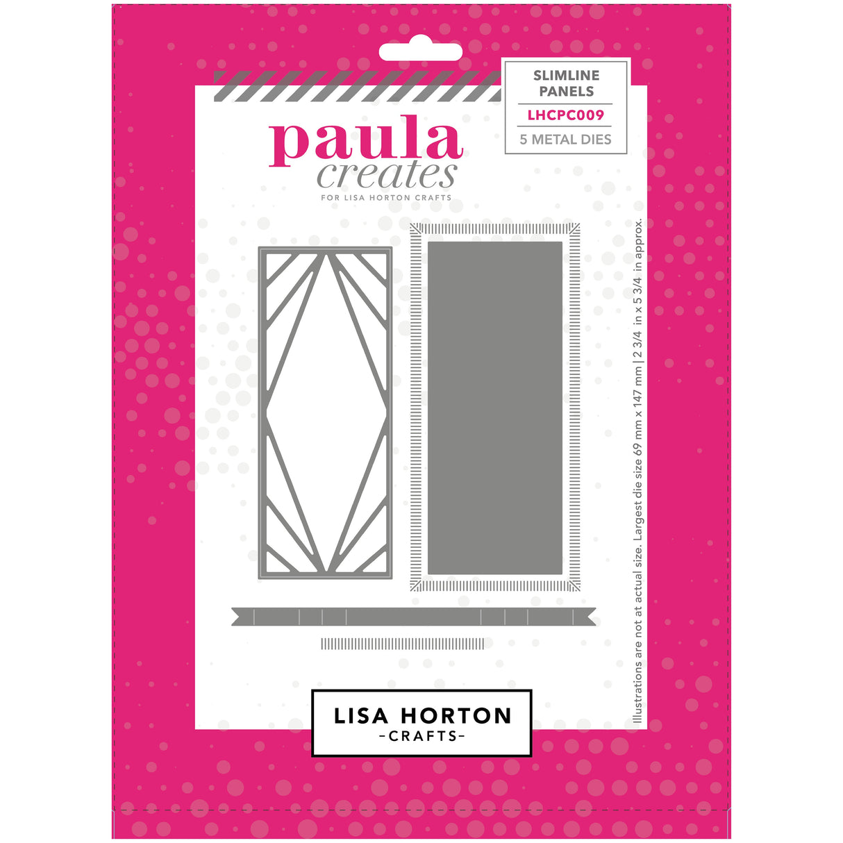 Lisa Horton Crafts Paula Creates Die Set Slimline Panels