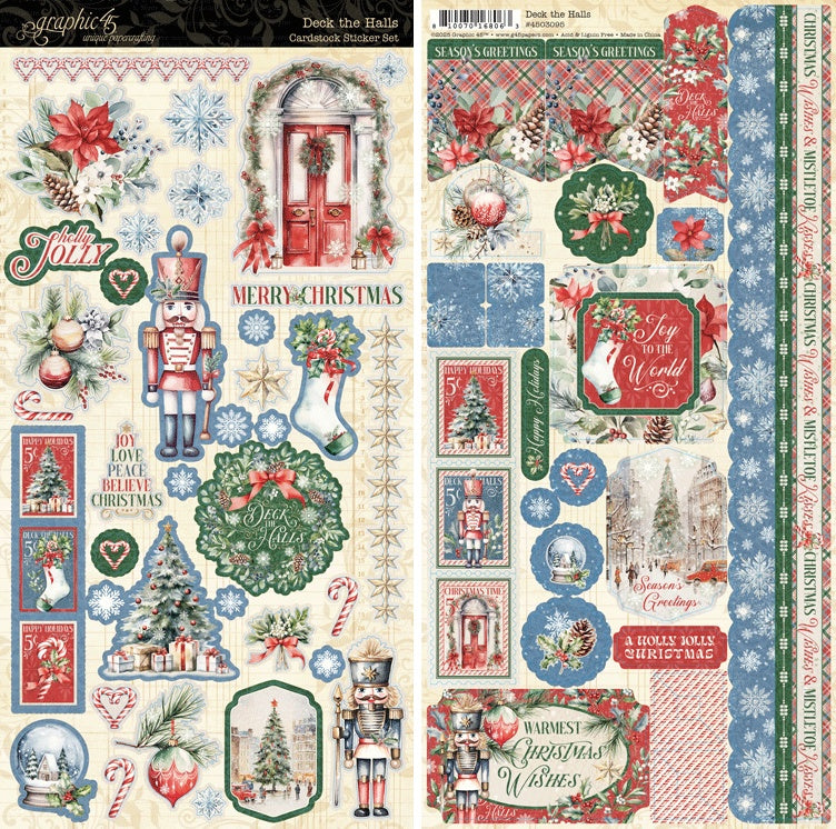 Graphic 45 Sticker Set Deck The Halls