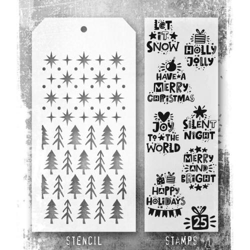 Stampers Anonymous Holiday Whatnots Tim Holtz Stamps/Stencil (THMM188)