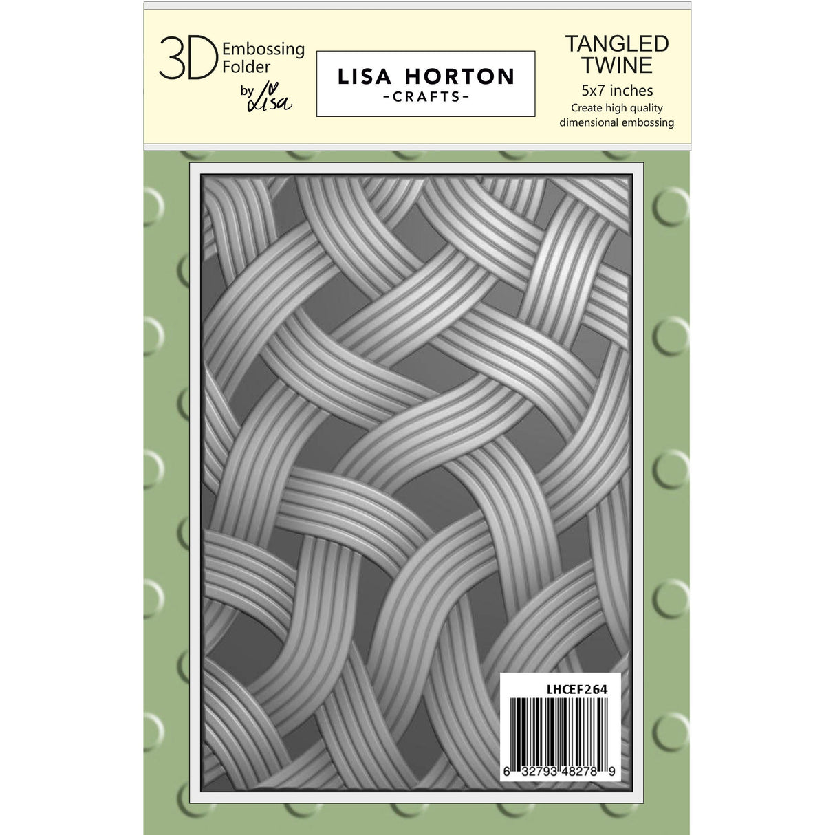 Lisa Horton Crafts 5"x7" Tangled Twine 3D Embossing Folder & Stencil Bundle