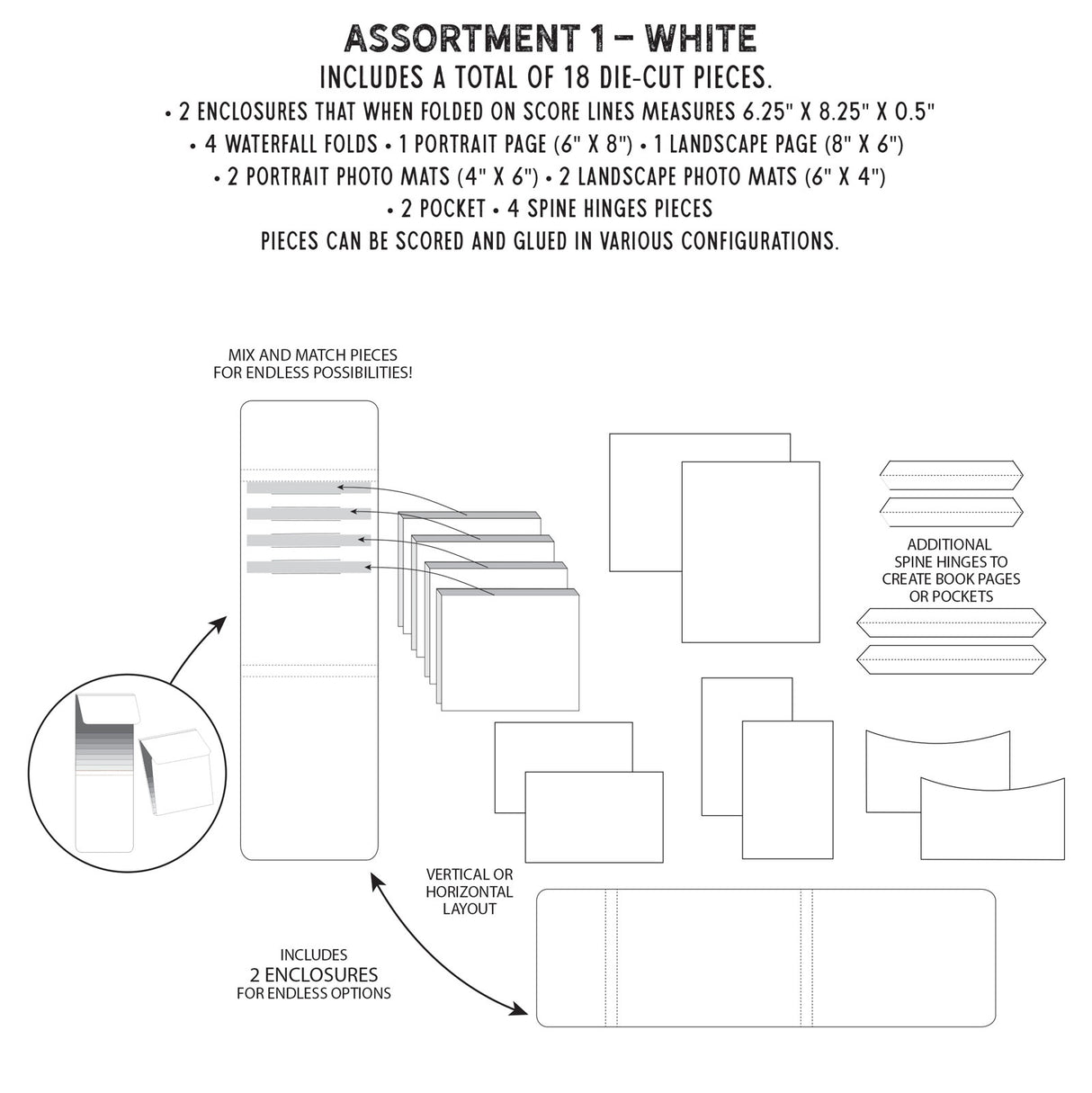 49 And Market Create-An-Album Foundation Inserts Assort 1 White