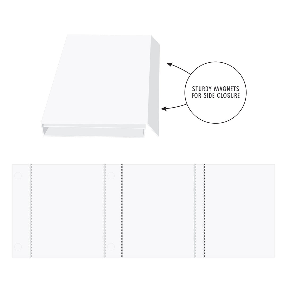 49 And Market Create-An-Album Triple Flip Album Base White