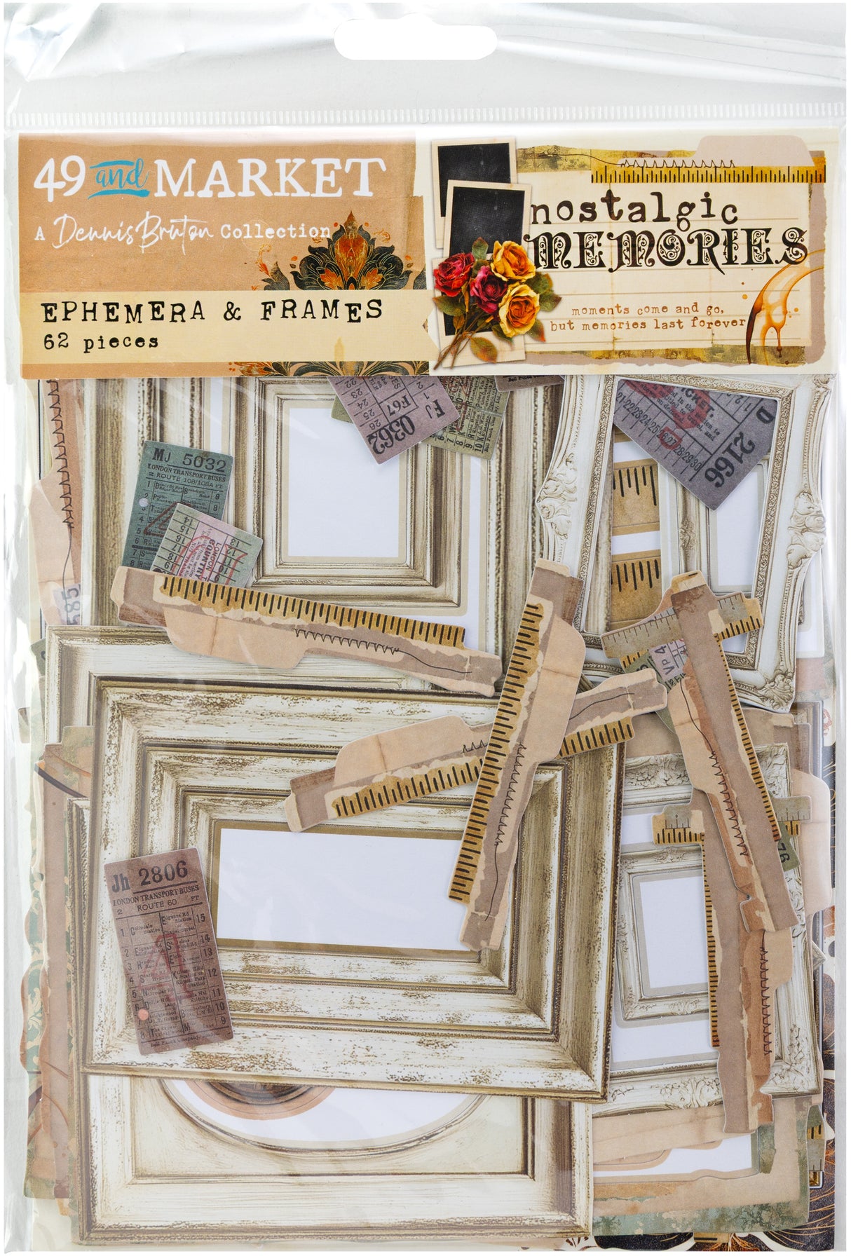 49 And Market Nostalgic Memories Ephemera and Frames Set