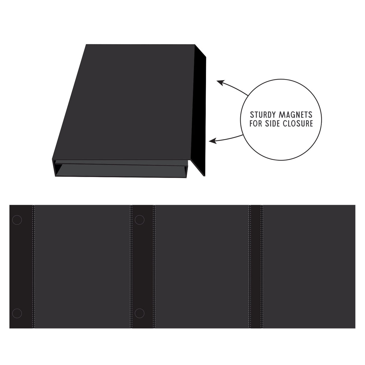 49 And Market Create-An-Album Triple Flip Album Base Black