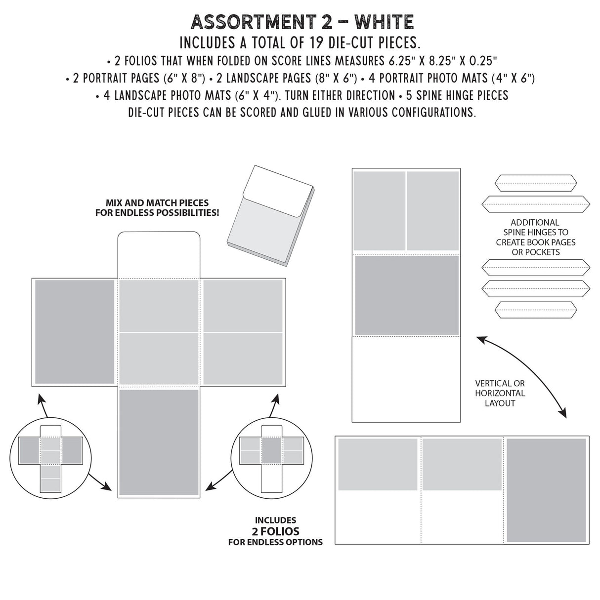 49 And Market Create-An-Album Foundation Inserts Assort 2 White