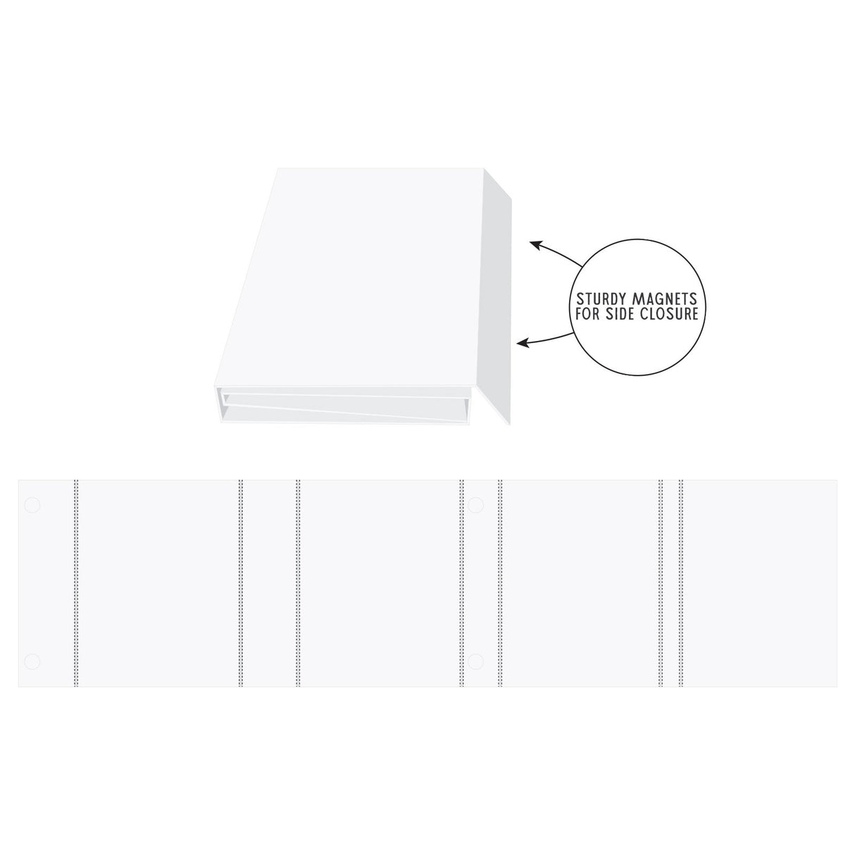 49 And Market Create-An-Album Quadruple Flip Album Base White