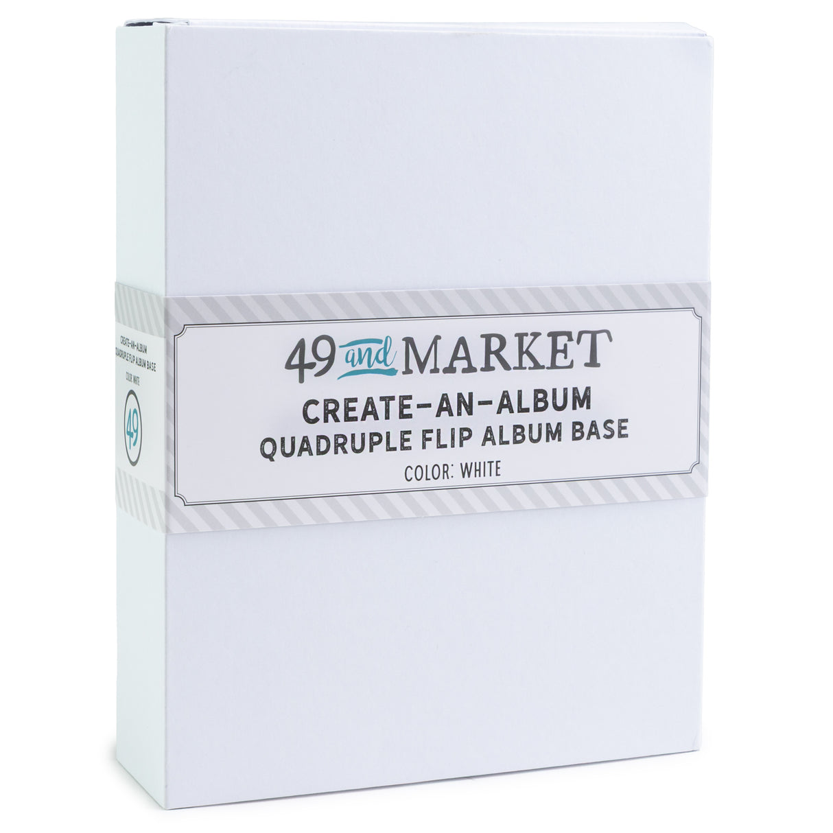 49 And Market Create-An-Album Quadruple Flip Album Base White