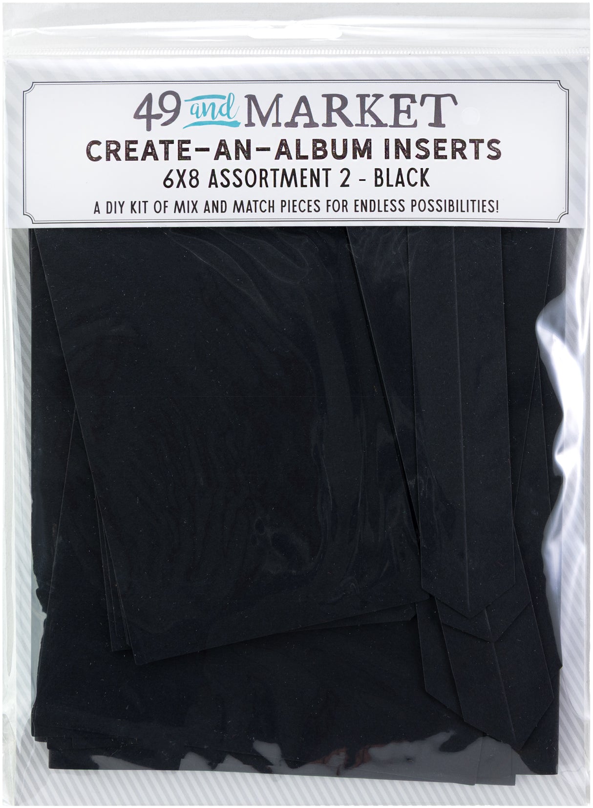 49 And Market Create-An-Album Foundation Inserts Assort 2 Black