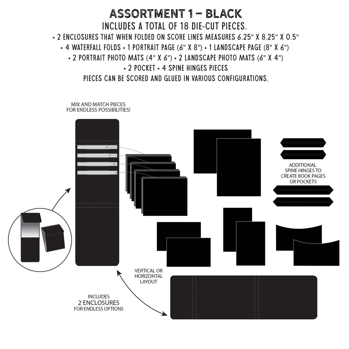 49 And Market Create-An-Album Foundation Inserts Assort 1 Black