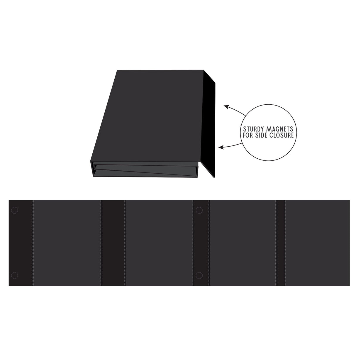 49 And Market Create-An-Album Quadruple Flip Album Base Black