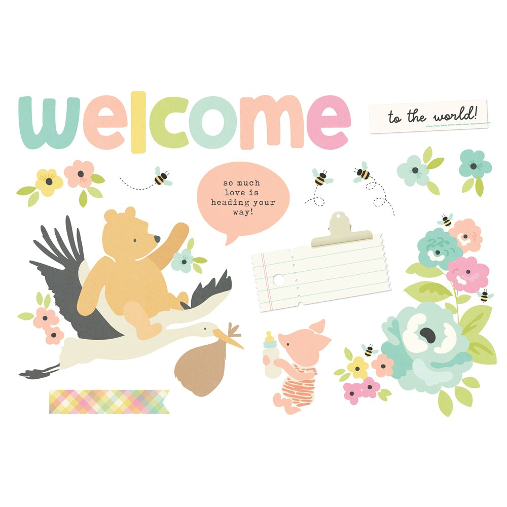 Simple Stories Simple Page Pieces Die Cuts 14/Pkg Classic Pooh Baby