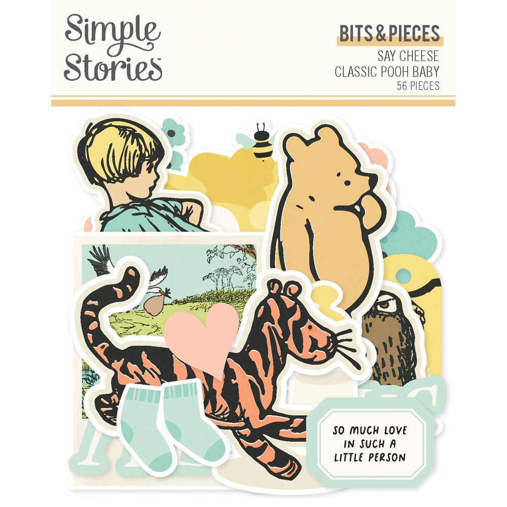 Simple Stories Bits & Pieces Die Cuts 56/Pkg Classic Pooh Baby