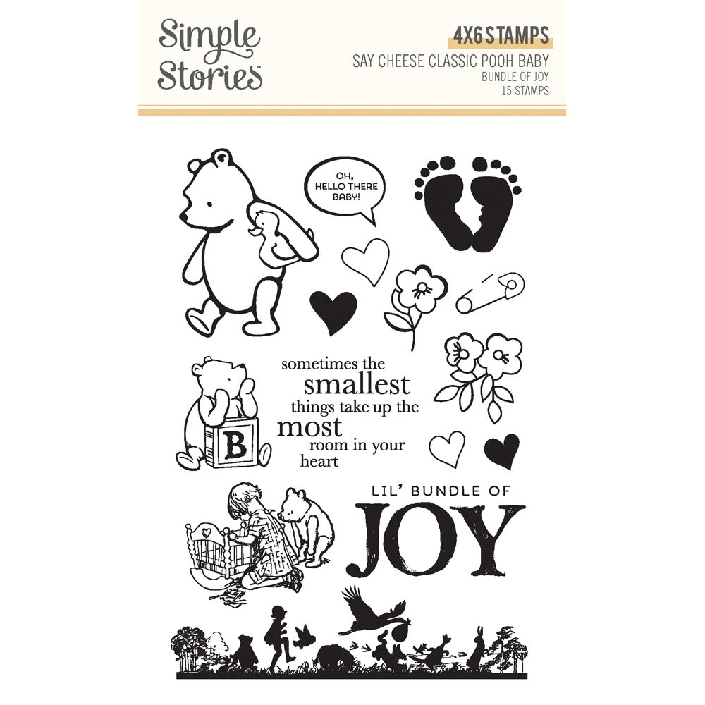 Simple Stories Classic Pooh Baby Photopolymer Stamps Bundle Of Joy