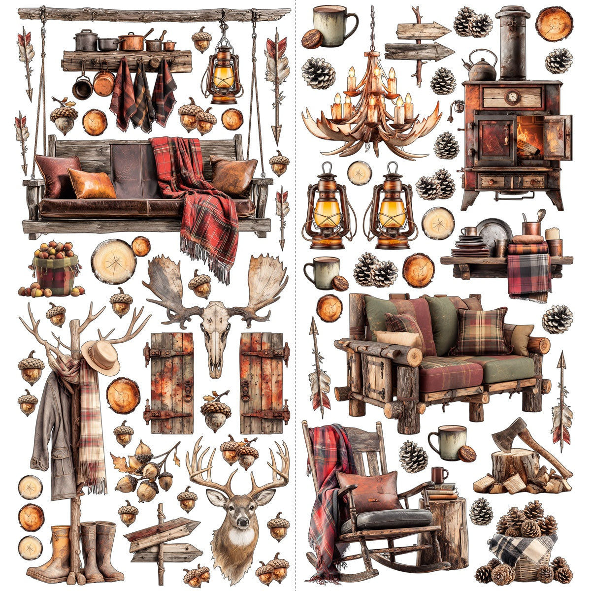 49 And Market Laser Cut Outs Elements, Timber And Tweed