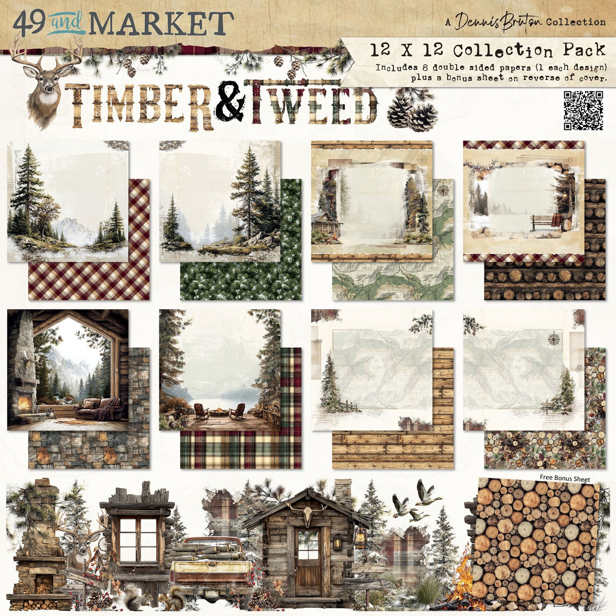 49 And Market Collection Pack 12"X12" Timber And Tweed