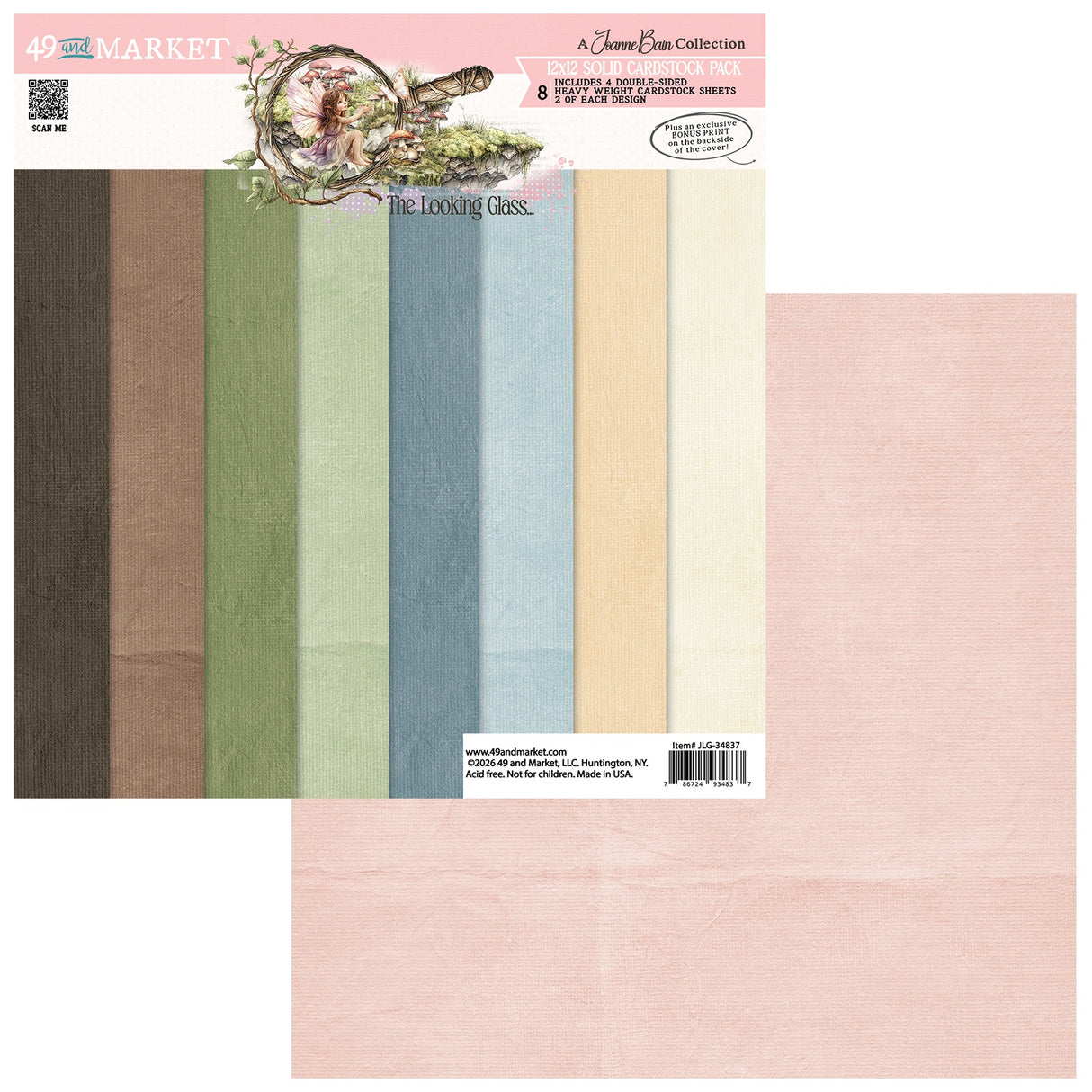 49 And Market Solids Collection Pack 12"X12" The Looking Glass