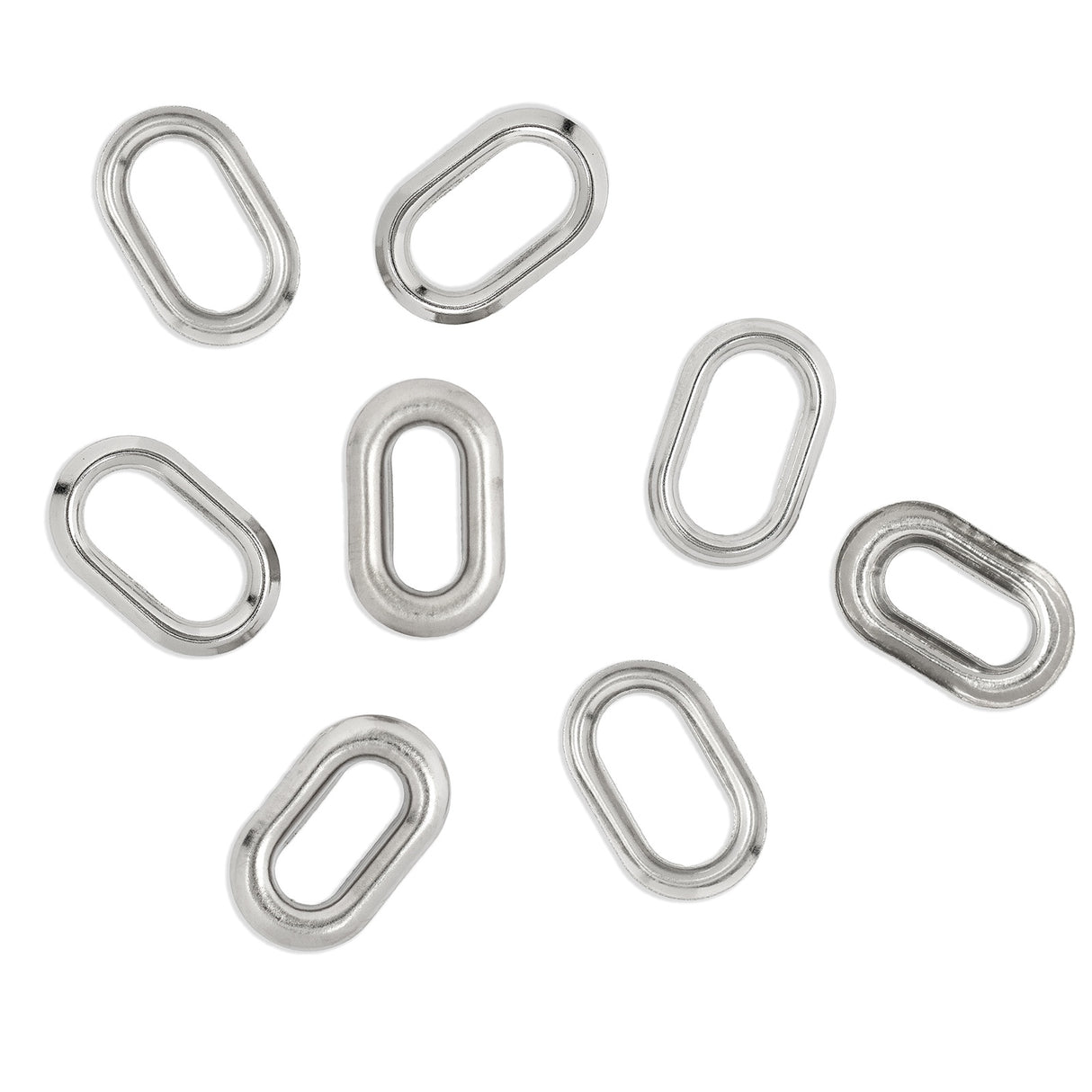 We R Crop-A-Dile Oval Eyelets - Silver 50pc