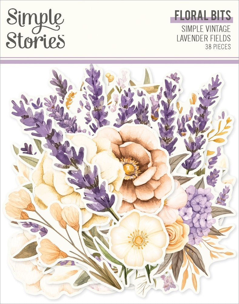 Simple Stories Simple Vintage Lavender Fields Floral Bits & Pieces (26427)