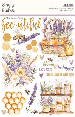 Simple Stories Simple Vintage Lavender Fields Rub Ons (26429)