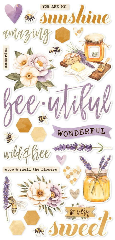 Simple Stories Simple Vintage Lavender Fields Foam Stickers (26430)