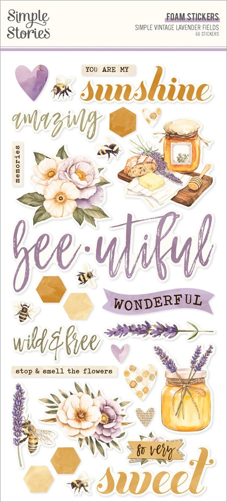 Simple Stories Simple Vintage Lavender Fields Foam Stickers (26430)