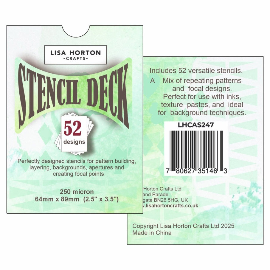 Lisa Horton Crafts The Stencil Deck Volume 1 (52 Individual stencils)