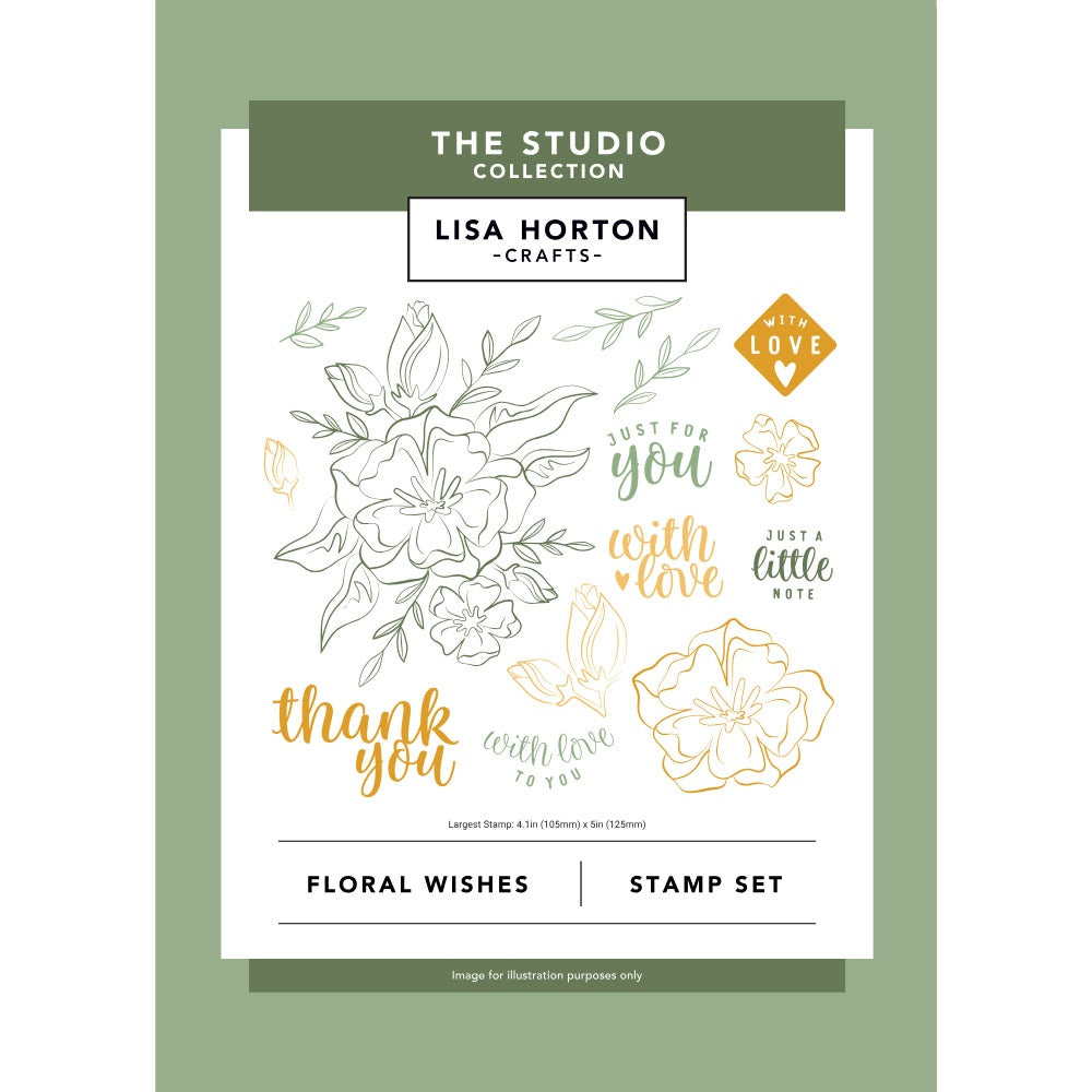 Lisa Horton Crafts Stamp Set Floral Wishes