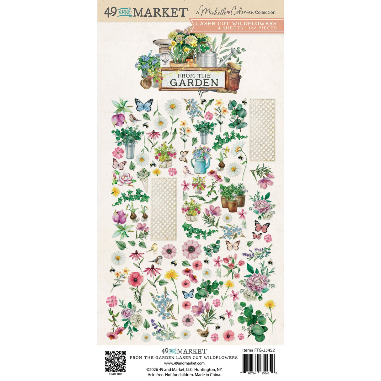 49 and Market Laser Cut Outs Wildflowers, From the Garden