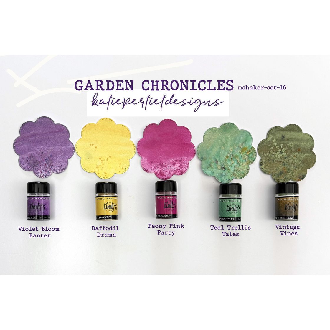 Lindy's Stamp Gang Magical Shaker 2.0 Set 5/Pkg Garden Chronicles