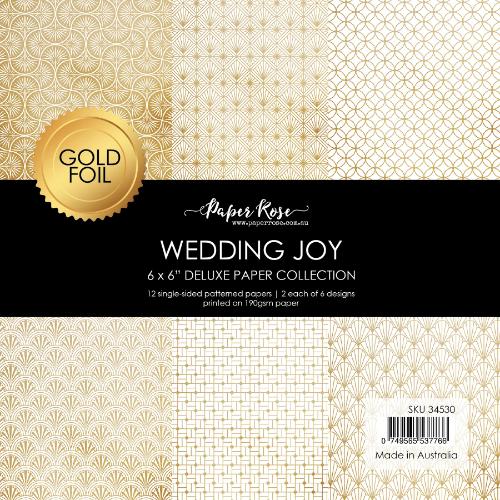 Paper Rose Studio Wedding Joy Gold Foil 6x6 Paper Collection 34530