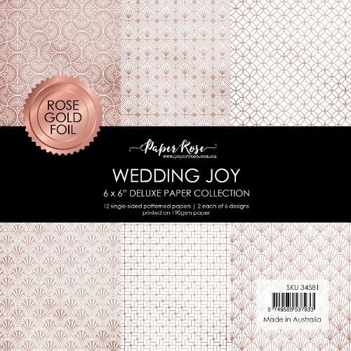 Paper Rose Studio Wedding Joy Rose Gold Foil 6x6 Paper Collection 34581