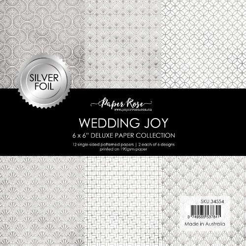 Paper Rose Studio Wedding Joy Silver Foil 6x6 Paper Collection 34554