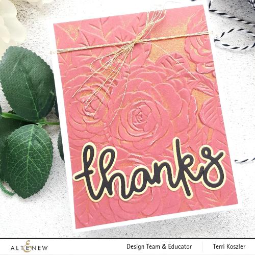 Altenew Pink Perfection Camellia 3D Embossing Folder