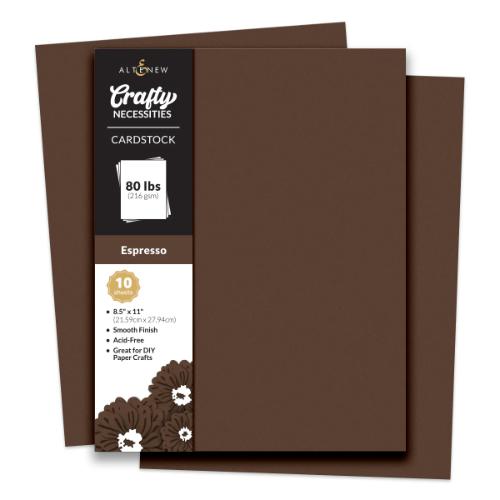 Altenew Espresso Cardstock (10 sheets/set)