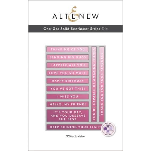 Altenew One-Go: Solid Sentiment Strips - Die Set