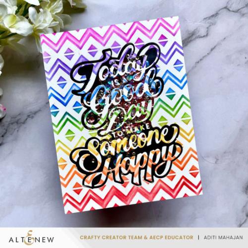 Altenew Heritage Chevron Weaves Stencil