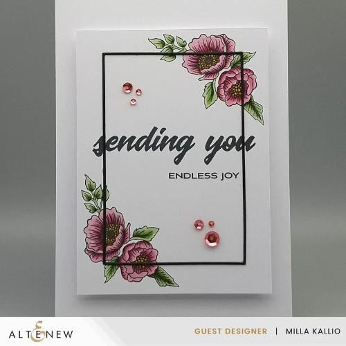 Altenew Cornered Blooms Stamp Set