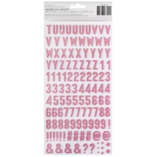 American Crafts Life of the Party Thickers Alpha Pink Glitter (241pcs) (34025847)