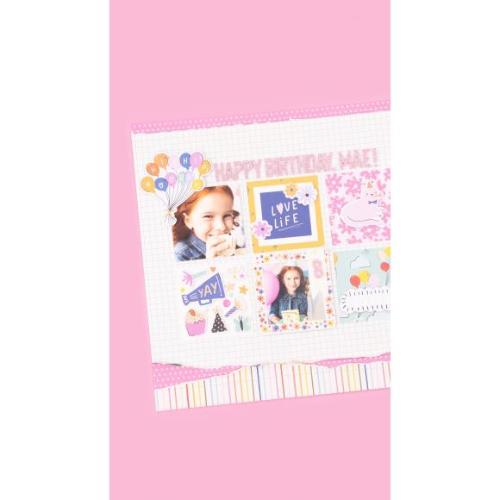 American Crafts Life of the Party Thickers Alpha Pink Glitter (241pcs) (34025847)