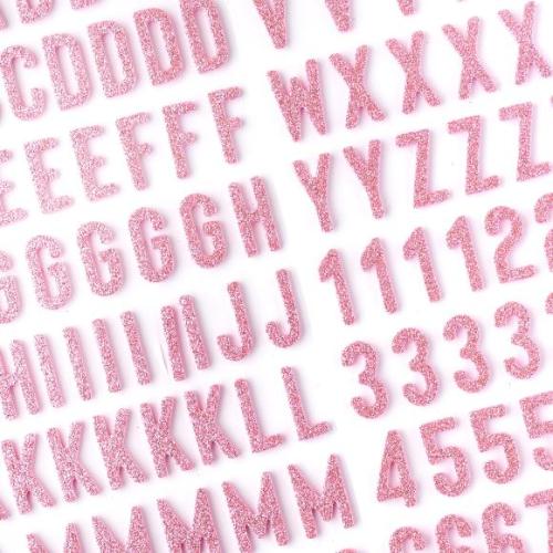 American Crafts Life of the Party Thickers Alpha Pink Glitter (241pcs) (34025847)