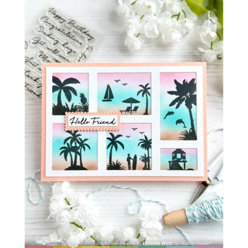 Waffle Flower Crafts Postage Collage A6 Blocks Die