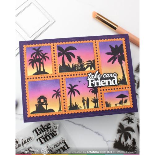 Waffle Flower Crafts Postage Collage A6 Blocks Die