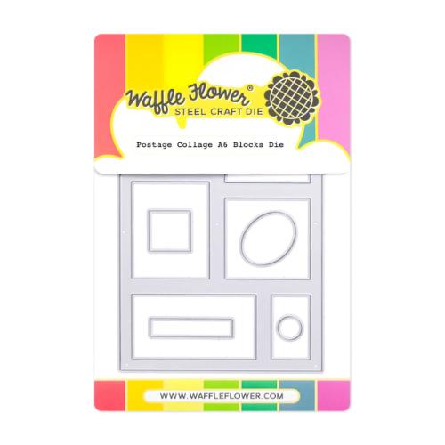 Waffle Flower Crafts Postage Collage A6 Blocks Die
