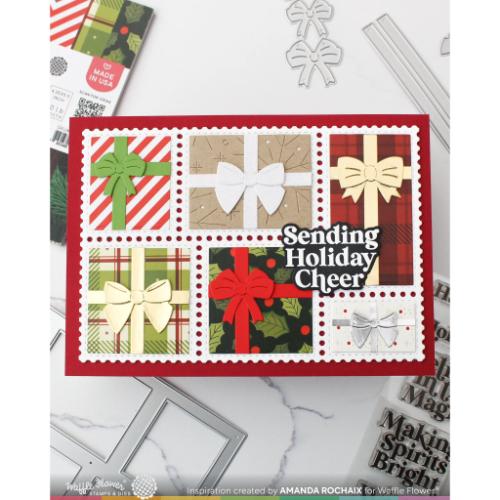 Waffle Flower Crafts Postage Collage A7 Blocks Die