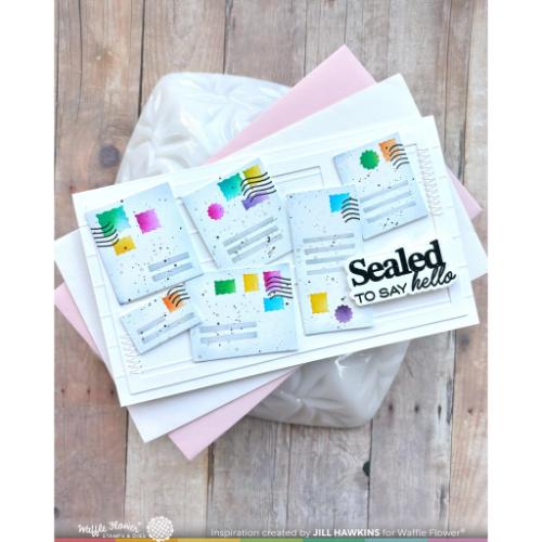 Waffle Flower Crafts Postage Collage Slimline Blocks Die