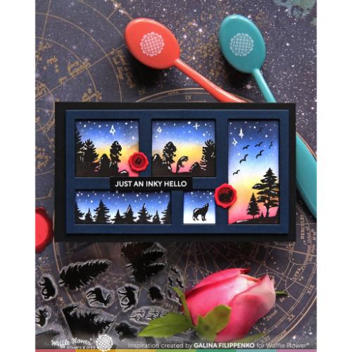 Waffle Flower Crafts Postage Collage Slimline Blocks Die