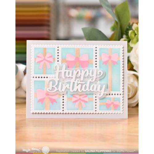 Waffle Flower Crafts Postage Collage Gifts Stencil